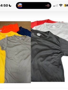 Boys Basic Crew Neck Tees - 4 Multi Color Packs  - Two Choices of Colors